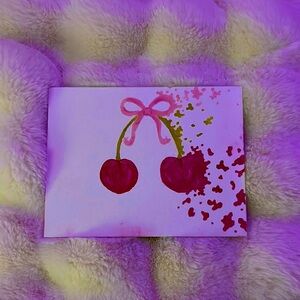 coquette cherry canvas art 🍒🎀